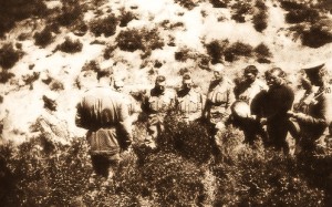 Burial service for Lt. George Henderson-Smith. Image courtesy Ian Gill, Fremantle to France p31