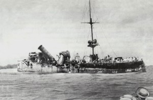 Emden aground Keeling Island with Sydney boarding crew to rescue Emden sailors - ex RAN heritage collection